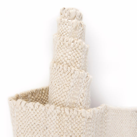 Ivory and White 2' 2 x 3' 1 Lariat Rectangle Area Rug All Natural Jute & Wool With Cotton Backing Premium Carpet for Living Rooms, Dining, Office for Sale at Rug Engine