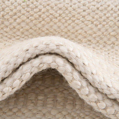 Ivory and White 2' 7 x 10' Lariat Runner Area Rug All Natural Jute & Wool With Cotton Backing Premium Carpet for Living Rooms, Dining, Office for Sale at Rug Engine