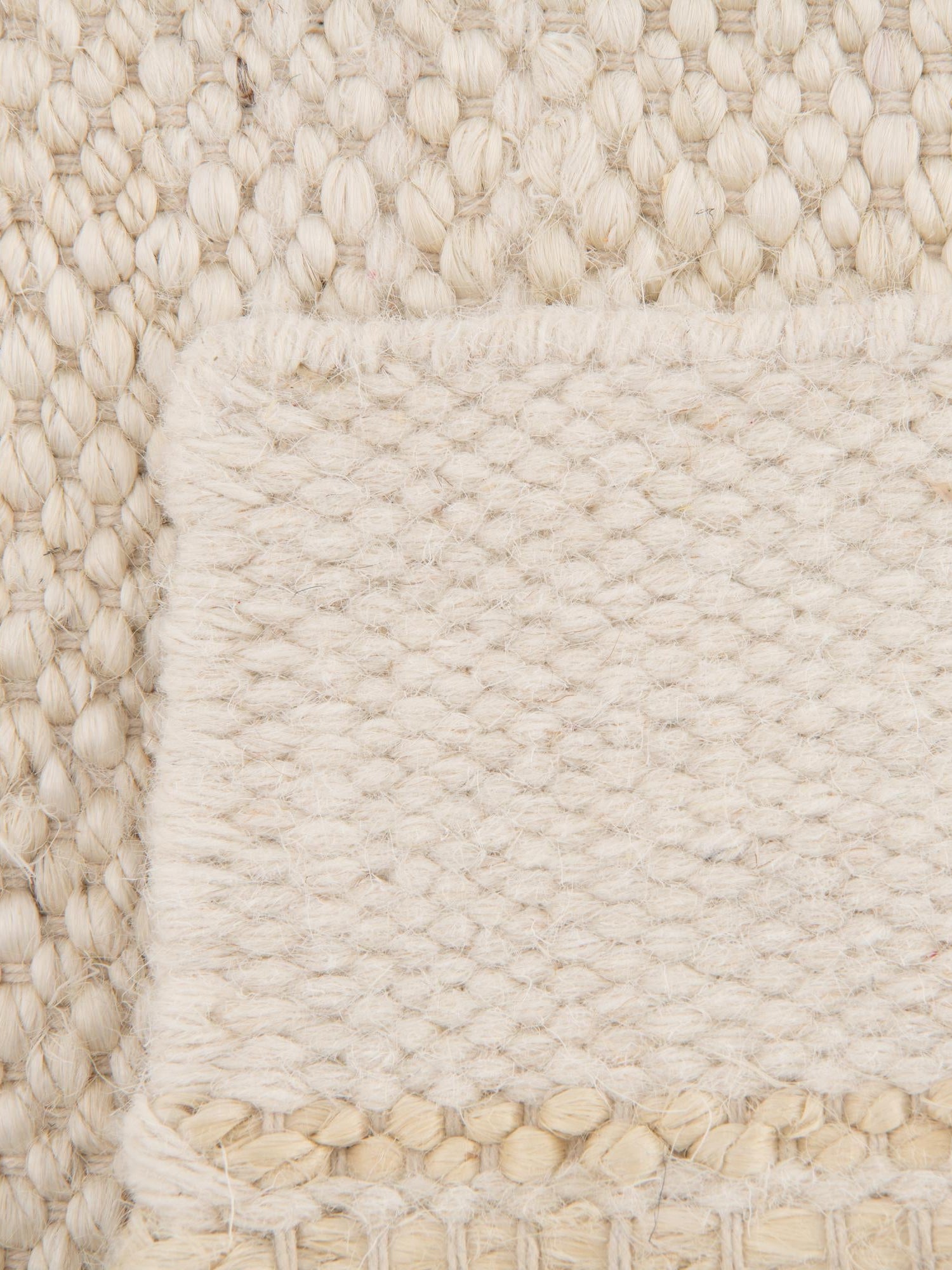 Ivory and White 2' 7 x 10' Lariat Runner Area Rug All Natural Jute & Wool With Cotton Backing Premium Carpet for Living Rooms, Dining, Office for Sale at Rug Engine