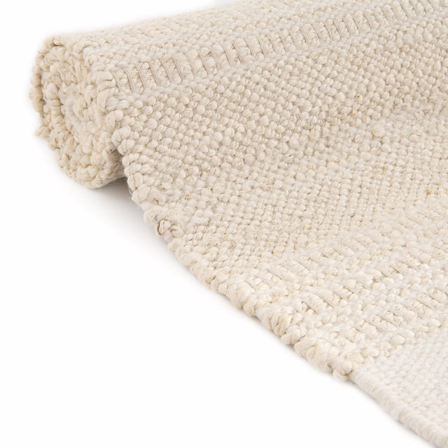 Ivory and White 2' 7 x 10' Lariat Runner Area Rug All Natural Jute & Wool With Cotton Backing Premium Carpet for Living Rooms, Dining, Office for Sale at Rug Engine