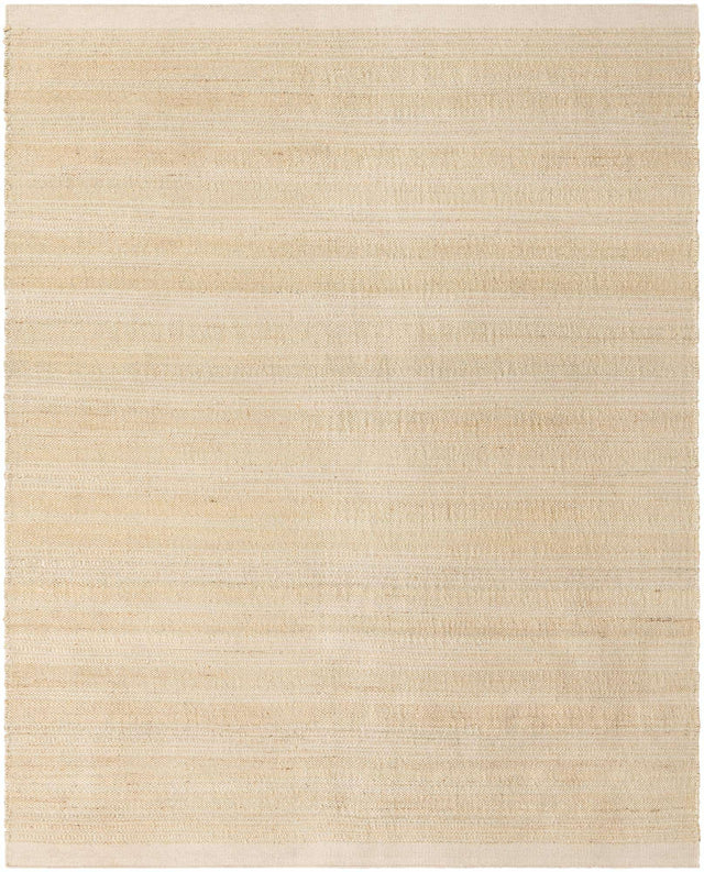 Ivory and White 9' x 12' Lariat Rectangle Area Rug All Natural Jute & Wool With Cotton Backing Premium Carpet for Living Rooms, Dining, Office for Sale at Rug Engine