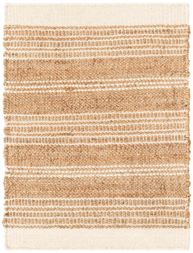 Natural 2' 2 x 3' 1 Lariat Rectangle Area Rug All Natural Jute & Wool With Cotton Backing Premium Carpet for Living Rooms, Dining, Office for Sale at Rug Engine