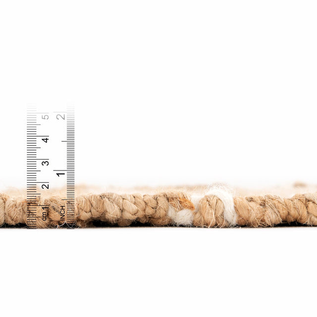 Natural 6' 1 x 9' Lariat Rectangle Area Rug All Natural Jute & Wool With Cotton Backing Premium Carpet for Living Rooms, Dining, Office for Sale at Rug Engine