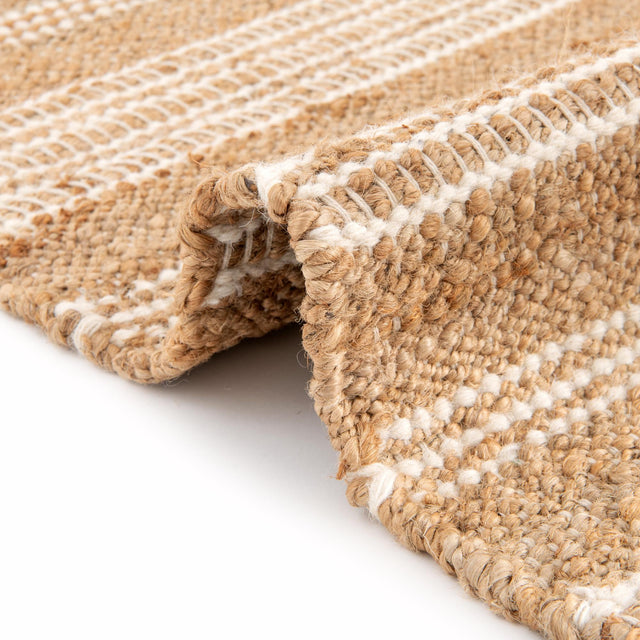 Natural 5' 1 x 8' Lariat Rectangle Area Rug All Natural Jute & Wool With Cotton Backing Premium Carpet for Living Rooms, Dining, Office for Sale at Rug Engine