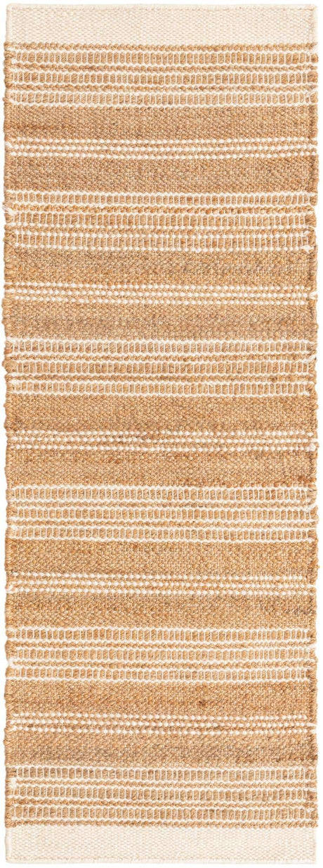 Natural 2' x 6' 1 Lariat Runner Area Rug All Natural Jute & Wool With Cotton Backing Premium Carpet for Living Rooms, Dining, Office for Sale at Rug Engine