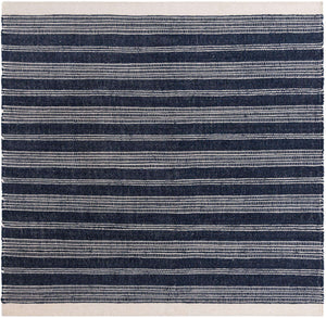 Navy Blue 10' x 10' Lariat Square Area Rug All Natural Jute & Wool With Cotton Backing Premium Carpet for Living Rooms, Dining, Office for Sale at Rug Engine