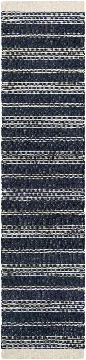 Navy Blue 2' 7 x 12' Lariat Runner Area Rug All Natural Jute & Wool With Cotton Backing Premium Carpet for Living Rooms, Dining, Office for Sale at Rug Engine