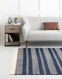 Navy Blue 4' 1 x 6' 1 Lariat Rectangle Rug