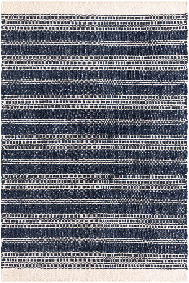 Navy Blue 5' 1 x 8' Lariat Rectangle Area Rug All Natural Jute & Wool With Cotton Backing Premium Carpet for Living Rooms, Dining, Office for Sale at Rug Engine