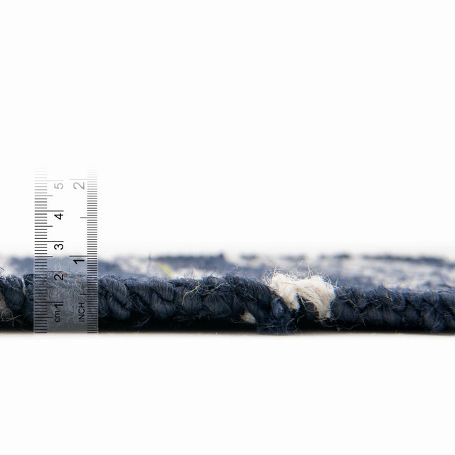 Navy Blue 2' x 5' 1 Lariat Runner Area Rug All Natural Jute & Wool With Cotton Backing Premium Carpet for Living Rooms, Dining, Office for Sale at Rug Engine