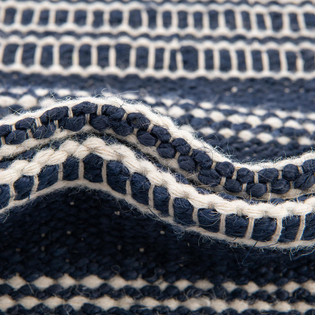 Navy Blue 2' 7 x 12' Lariat Runner Area Rug All Natural Jute & Wool With Cotton Backing Premium Carpet for Living Rooms, Dining, Office for Sale at Rug Engine