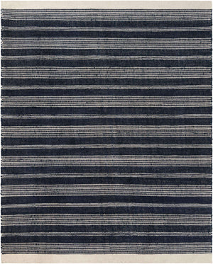 Navy Blue 7' 10 x 10' Lariat Rectangle Area Rug All Natural Jute & Wool With Cotton Backing Premium Carpet for Living Rooms, Dining, Office for Sale at Rug Engine
