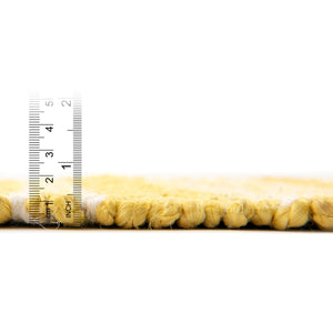 Sunshine Yellow 10' x 10' Lariat Square Area Rug All Natural Jute & Wool With Cotton Backing Premium Carpet for Living Rooms, Dining, Office for Sale at Rug Engine