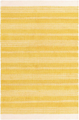 Sunshine Yellow 4' 1 x 6' 1 Lariat Rectangle Area Rug All Natural Jute & Wool With Cotton Backing Premium Carpet for Living Rooms, Dining, Office for Sale at Rug Engine