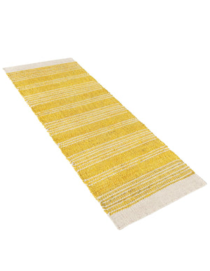 Sunshine Yellow 2' x 5' 1 Lariat Runner Area Rug All Natural Jute & Wool With Cotton Backing Premium Carpet for Living Rooms, Dining, Office for Sale at Rug Engine