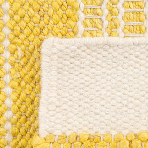 Sunshine Yellow 4' 1 x 6' 1 Lariat Rectangle Area Rug All Natural Jute & Wool With Cotton Backing Premium Carpet for Living Rooms, Dining, Office for Sale at Rug Engine