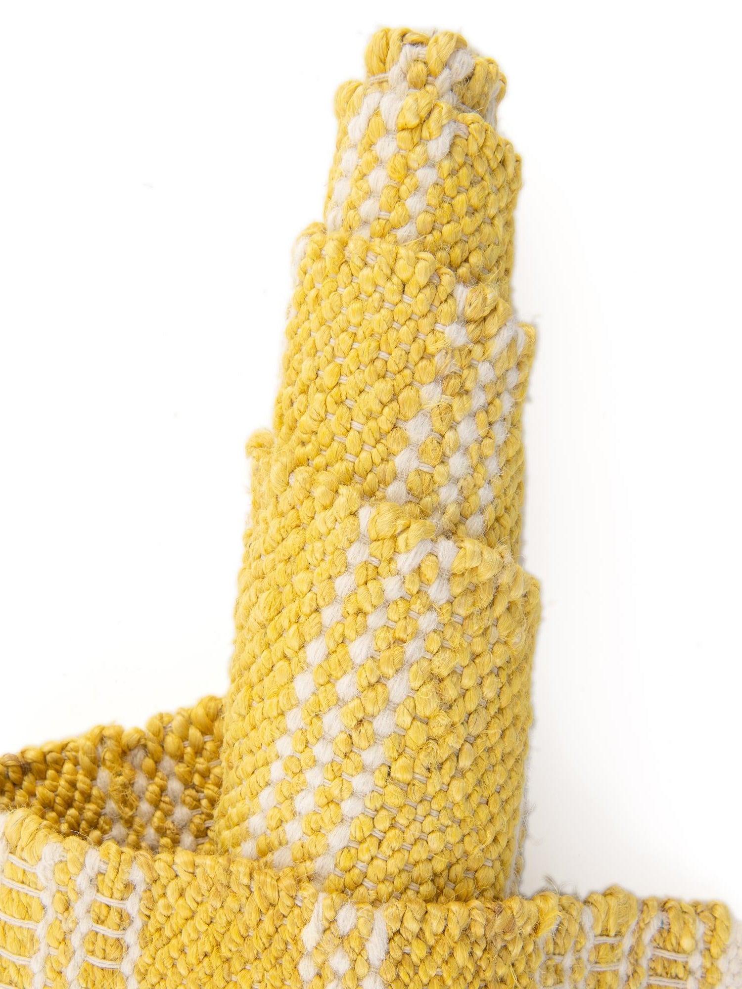 Sunshine Yellow 4' 1 x 6' 1 Lariat Rectangle Area Rug All Natural Jute & Wool With Cotton Backing Premium Carpet for Living Rooms, Dining, Office for Sale at Rug Engine