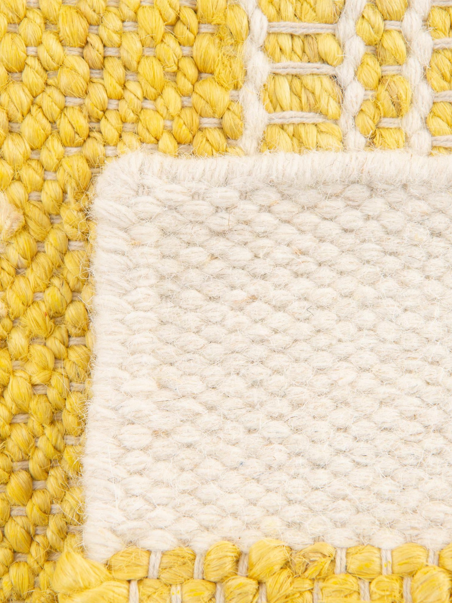 Sunshine Yellow 2' x 6' 1 Lariat Runner Area Rug All Natural Jute & Wool With Cotton Backing Premium Carpet for Living Rooms, Dining, Office for Sale at Rug Engine