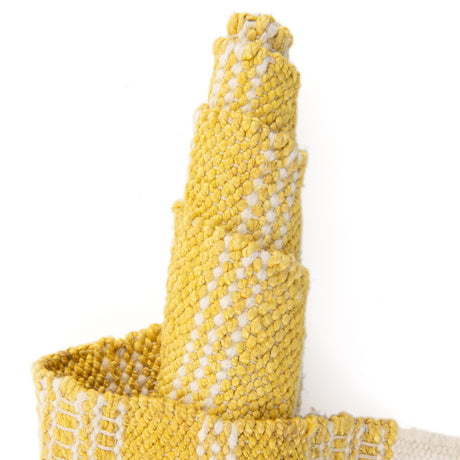 Sunshine Yellow 2' 7 x 12' Lariat Runner Area Rug All Natural Jute & Wool With Cotton Backing Premium Carpet for Living Rooms, Dining, Office for Sale at Rug Engine