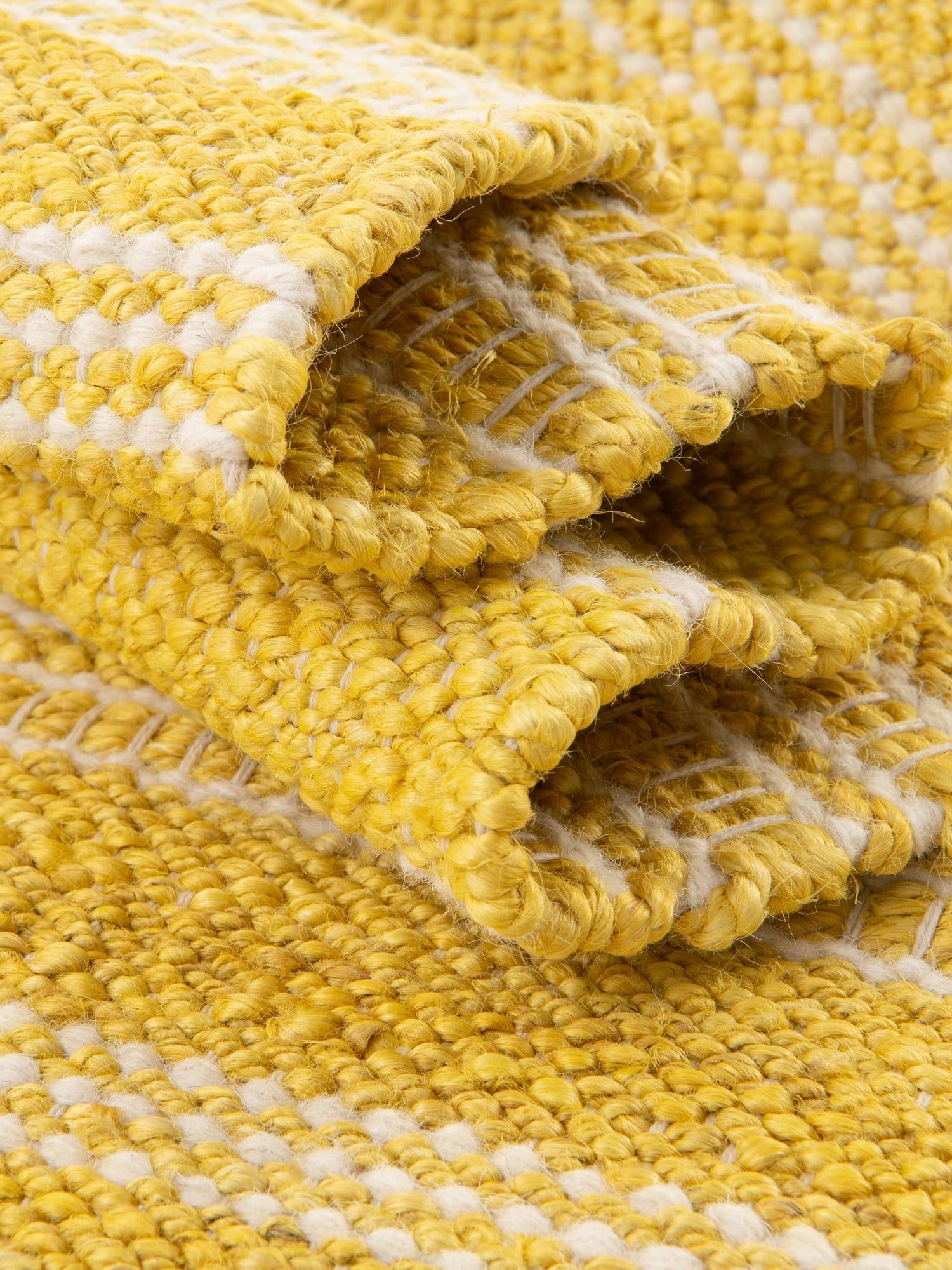 Sunshine Yellow 2' x 6' 1 Lariat Runner Area Rug All Natural Jute & Wool With Cotton Backing Premium Carpet for Living Rooms, Dining, Office for Sale at Rug Engine