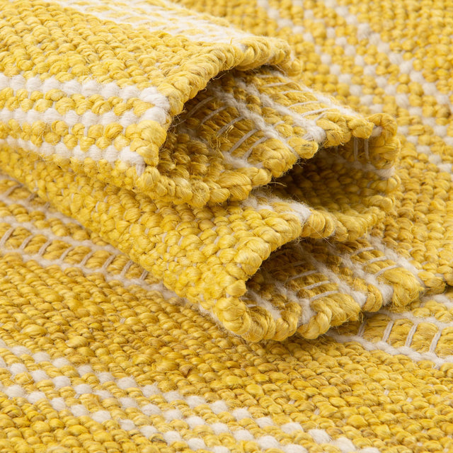 Sunshine Yellow 2' x 6' 1 Lariat Runner Area Rug All Natural Jute & Wool With Cotton Backing Premium Carpet for Living Rooms, Dining, Office for Sale at Rug Engine