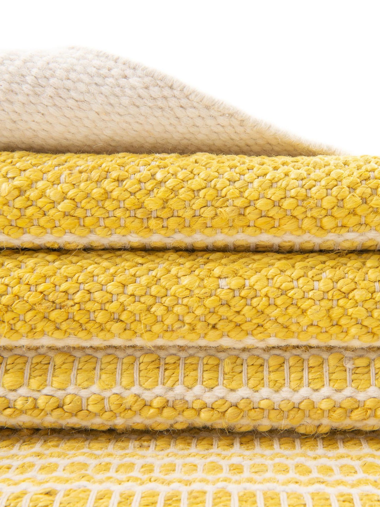 Sunshine Yellow 2' x 6' 1 Lariat Runner Area Rug All Natural Jute & Wool With Cotton Backing Premium Carpet for Living Rooms, Dining, Office for Sale at Rug Engine