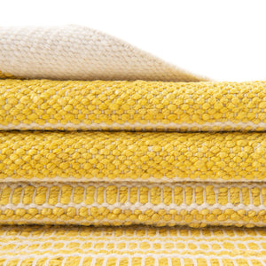 Sunshine Yellow 2' x 6' 1 Lariat Runner Area Rug All Natural Jute & Wool With Cotton Backing Premium Carpet for Living Rooms, Dining, Office for Sale at Rug Engine