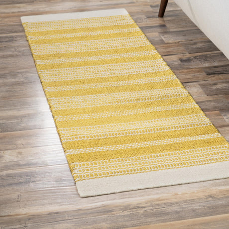 Sunshine Yellow 2' x 8' Lariat Runner Area Rug All Natural Jute & Wool With Cotton Backing Premium Carpet for Living Rooms, Dining, Office for Sale at Rug Engine