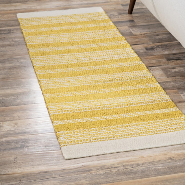 Sunshine Yellow 2' x 5' 1 Lariat Runner Area Rug All Natural Jute & Wool With Cotton Backing Premium Carpet for Living Rooms, Dining, Office for Sale at Rug Engine