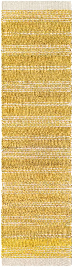 Sunshine Yellow 2' x 8' Lariat Runner Area Rug All Natural Jute & Wool With Cotton Backing Premium Carpet for Living Rooms, Dining, Office for Sale at Rug Engine
