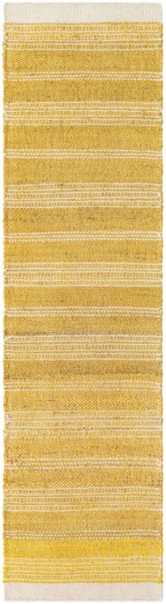 Sunshine Yellow 2' x 8' Lariat Runner Area Rug All Natural Jute & Wool With Cotton Backing Premium Carpet for Living Rooms, Dining, Office for Sale at Rug Engine