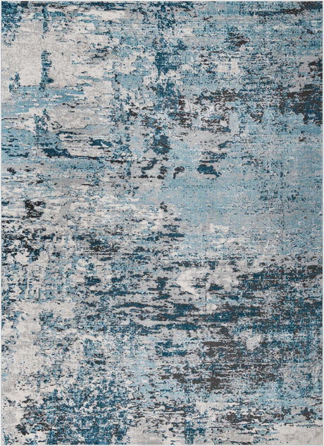 Blue 10' x 14' 1 Leipzig Rectangle Area Rug 75% Polypropylene & 25% Polyester Modern Contemporary Carpet for Kitchens, Bedroom, Living Room Home Decor for Sale at Rug Engine