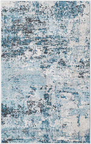 Blue 3' 3 x 5' 3 Leipzig Rectangle Area Rug 75% Polypropylene & 25% Polyester Modern Contemporary Carpet for Kitchens, Bedroom, Living Room Home Decor for Sale at Rug Engine
