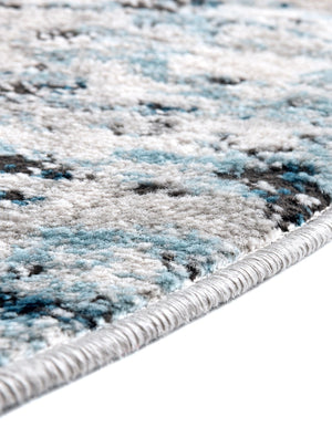 Blue 5' 3 x 8' Leipzig Oval Area Rug 75% Polypropylene & 25% Polyester Modern Contemporary Carpet for Kitchens, Bedroom, Living Room Home Decor for Sale at Rug Engine