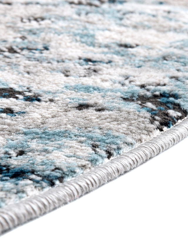 Blue 5' 3 x 8' Leipzig Oval Area Rug 75% Polypropylene & 25% Polyester Modern Contemporary Carpet for Kitchens, Bedroom, Living Room Home Decor for Sale at Rug Engine