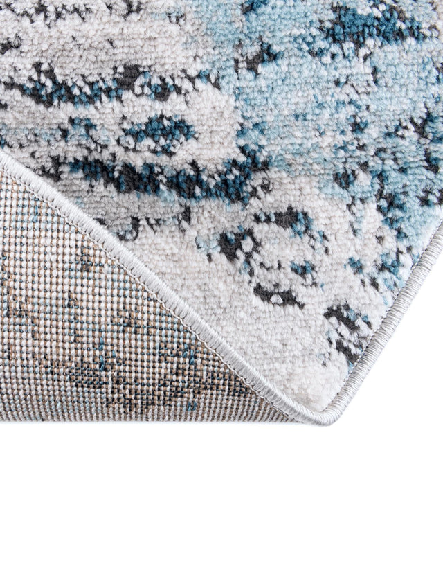 Blue 5' 3 x 8' Leipzig Oval Area Rug 75% Polypropylene & 25% Polyester Modern Contemporary Carpet for Kitchens, Bedroom, Living Room Home Decor for Sale at Rug Engine