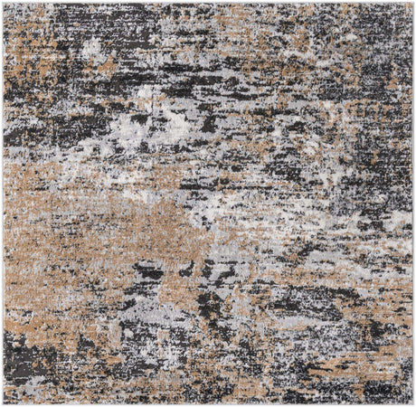 Beige 5' 3 x 5' 3 Leipzig Square Area Rug 75% Polypropylene & 25% Polyester Modern Contemporary Carpet for Kitchens, Bedroom, Living Room Home Decor for Sale at Rug Engine