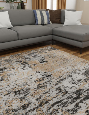 Beige 7' 10 x 7' 10 Leipzig Square Area Rug 75% Polypropylene & 25% Polyester Modern Contemporary Carpet for Kitchens, Bedroom, Living Room Home Decor for Sale at Rug Engine