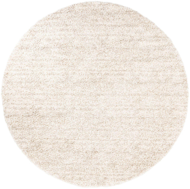 Ivory 10' x 10' Hygge Shag Round Area Rug Thick Soft Touch Fluffy & Plush Shaggy Pile 100% Polypropylene With Jute Backing Modern Carpet for Sale at Rug Engine