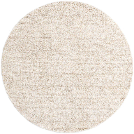 Ivory 7' 1 x 7' 1 Hygge Shag Round Area Rug Thick Soft Touch Fluffy & Plush Shaggy Pile 100% Polypropylene With Jute Backing Modern Carpet for Sale at Rug Engine