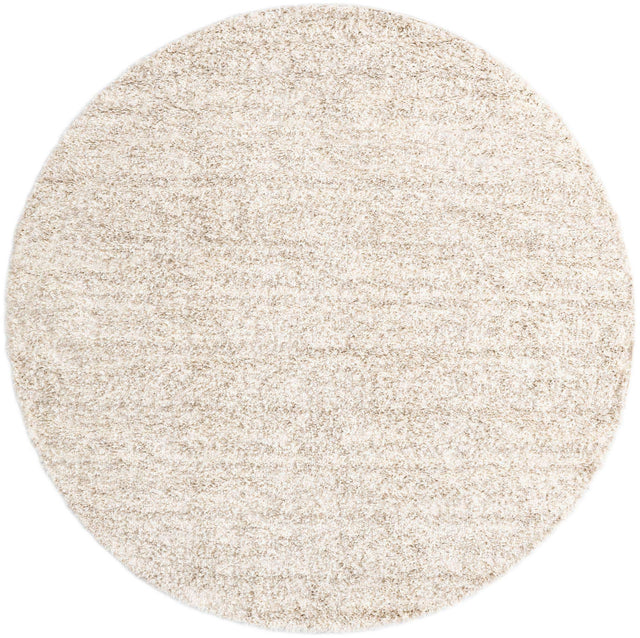 Ivory 7' 1 x 7' 1 Hygge Shag Round Area Rug Thick Soft Touch Fluffy & Plush Shaggy Pile 100% Polypropylene With Jute Backing Modern Carpet for Sale at Rug Engine