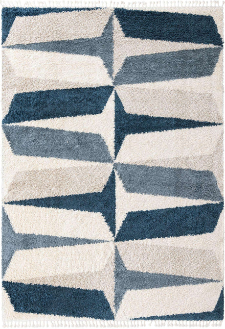 Blue 10' x 14' 1 Hygge Shag Rectangle Area Rug Thick Soft Touch Fluffy & Plush Shaggy Pile 100% Polypropylene With Jute Backing Modern Carpet for Sale at Rug Engine