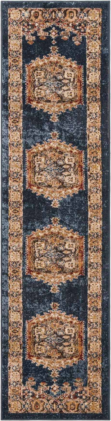 Blue 2' x 8' Utopia Runner Area Rug Traditional Vintage Persian Inspired Vivid Color Durable Carpet for Unique Interiors for Sale at Rug Engine