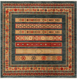 Blue 12' x 12' Fars Square Area Rug 100% Polypropylene Unique Traditional Carpet for Classical Living, Dining Room & Office Spaces for Sale at Rug Engine
