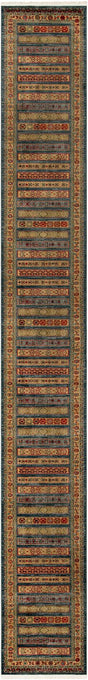 Blue 2' 7 x 19' 8 Fars Runner Area Rug 100% Polypropylene Unique Traditional Carpet for Classical Living, Dining Room & Office Spaces for Sale at Rug Engine