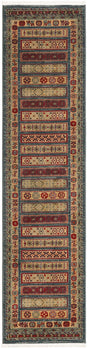 Blue 2' x 8' Fars Runner Area Rug 100% Polypropylene Unique Traditional Carpet for Classical Living, Dining Room & Office Spaces for Sale at Rug Engine