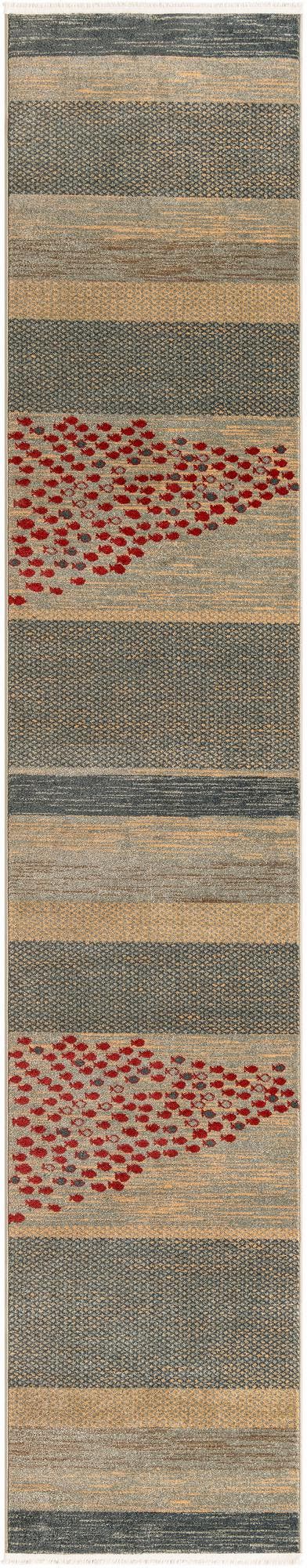 Blue 2' 7 x 12' Fars Runner Area Rug 100% Polypropylene Unique Traditional Carpet for Classical Living, Dining Room & Office Spaces for Sale at Rug Engine