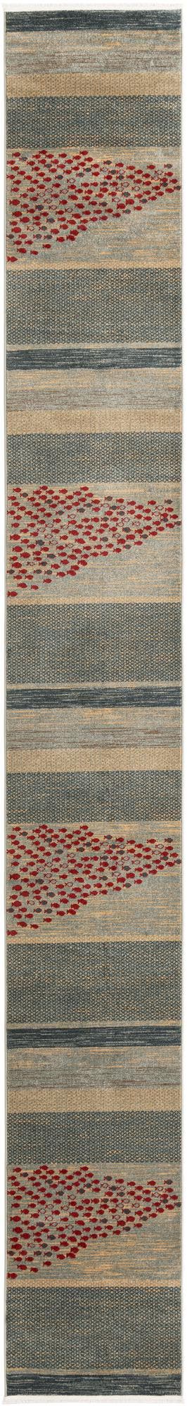 Blue 2' 7 x 19' 8 Fars Runner Area Rug 100% Polypropylene Unique Traditional Carpet for Classical Living, Dining Room & Office Spaces for Sale at Rug Engine