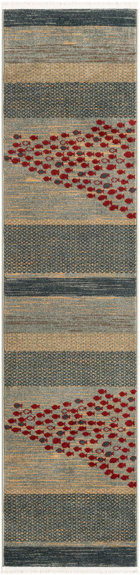 Blue 2' x 8' Fars Runner Area Rug 100% Polypropylene Unique Traditional Carpet for Classical Living, Dining Room & Office Spaces for Sale at Rug Engine