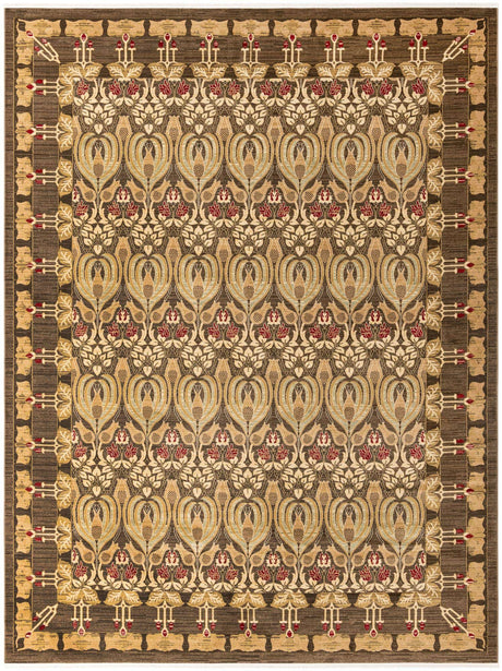 Brown 10' x 13' 1 Edinburgh Rectangle Area Rug 100% Polypropylene Easy Clean With Cotton Backing Traditional Classic Design Carpet for Living, Dining Room, Office for Sale at Rug Engine